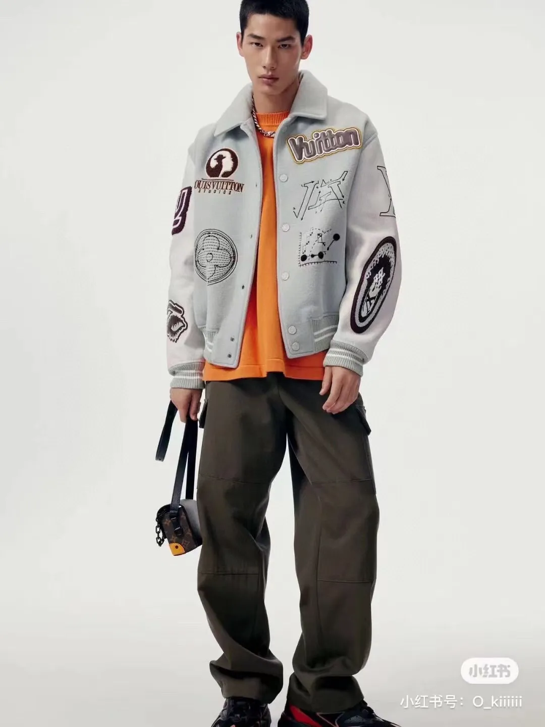 Louis Vuitton 23Fw Eye of the Devil Heavy Embroidered Baseball Jacket Jacket